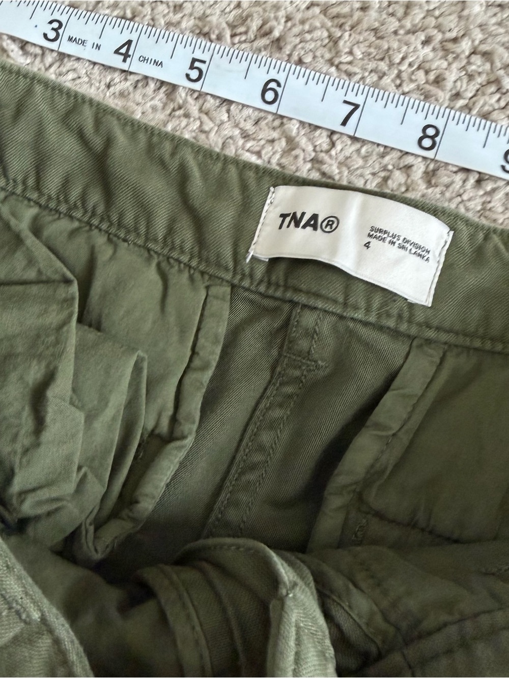 Artizia TNA Army Green 6 Pocket Cargo Pants - Picture 12 of 12